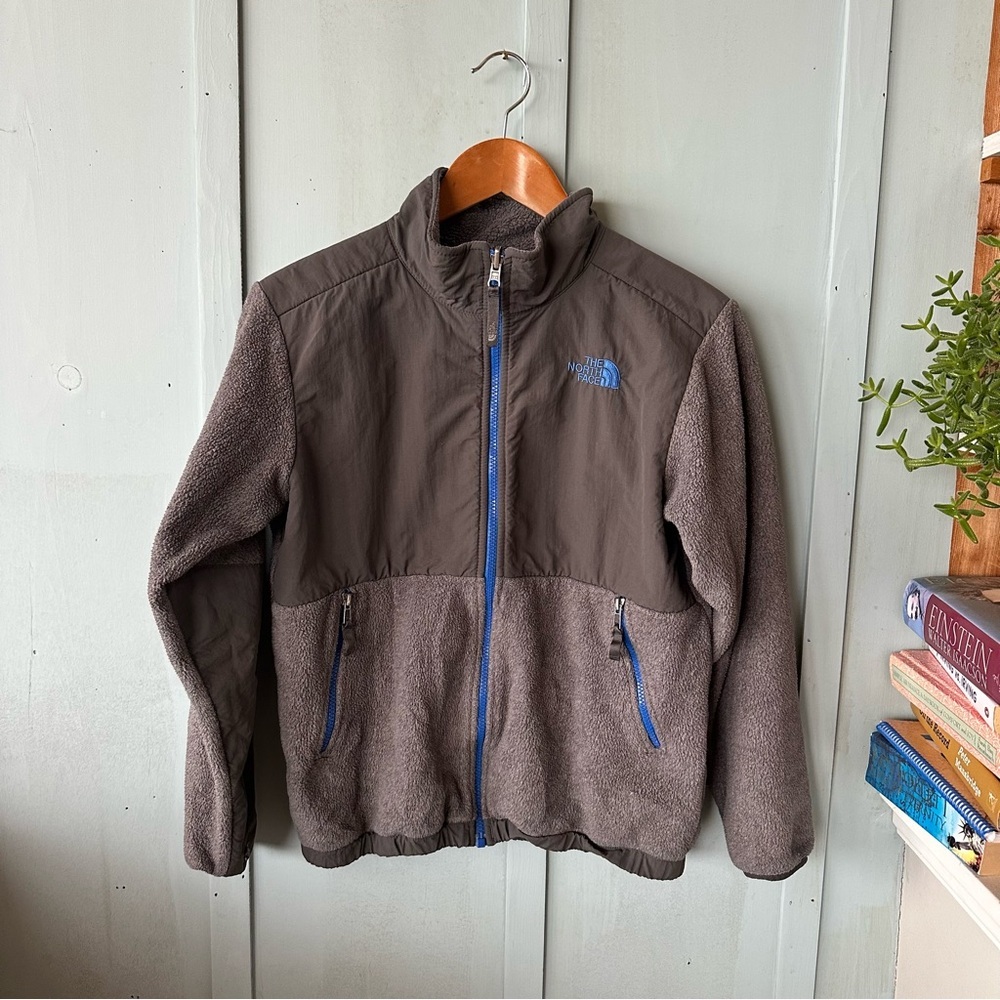 The North Face Kids Gray and Blue Puffer Jacket